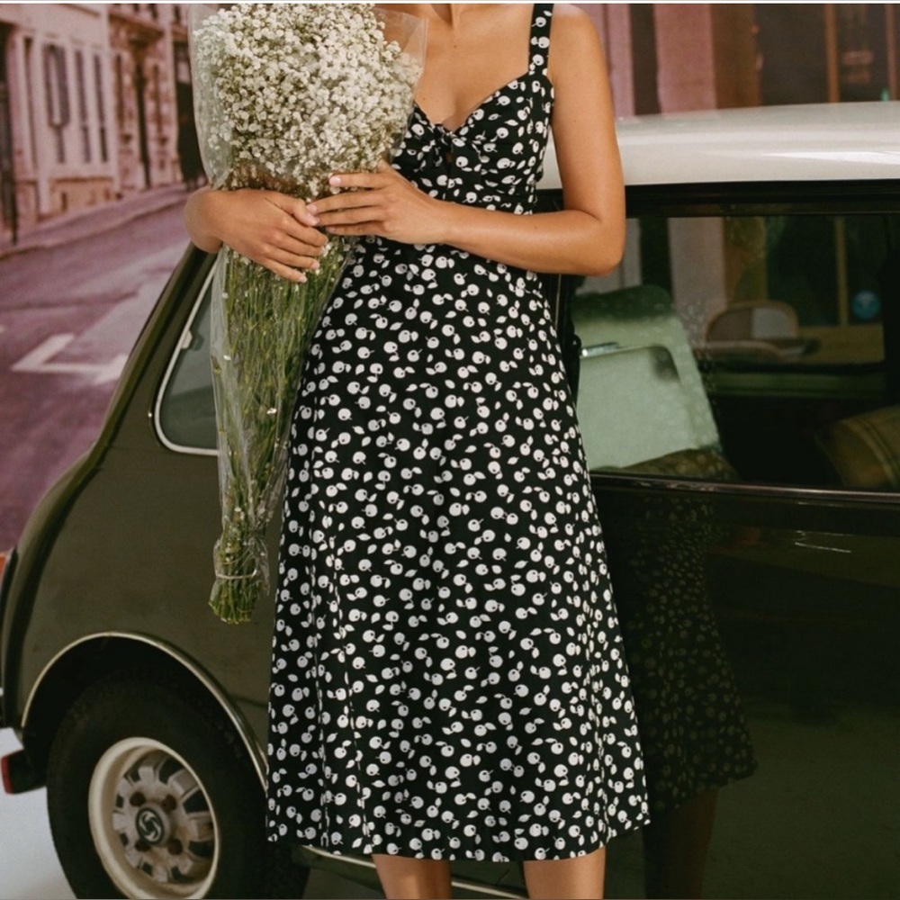 Anthropologie Maeve Cecilia Pettersson Tie-Front Midi Dress